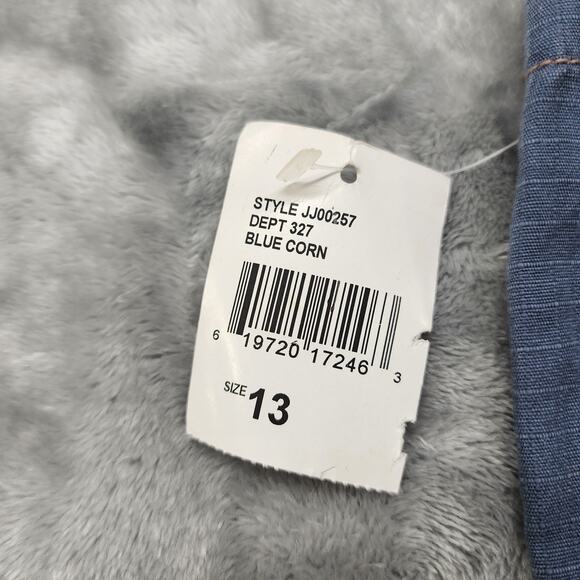 Vintage BeBop Pants Womens 13 Juniors Blue Ripstop Drawstring Wide Leg Grunge - Picture 6 of 13